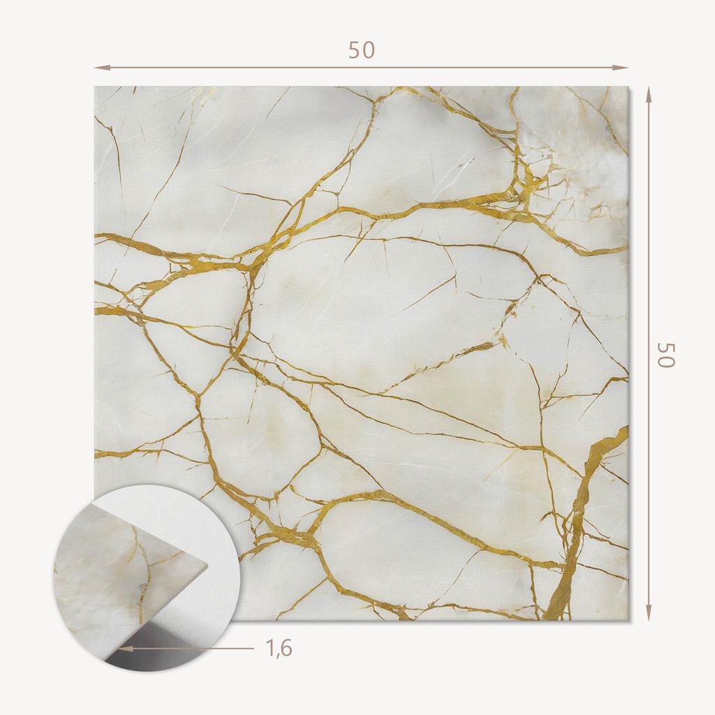 Komplet Kafelków Winylowych Z Wzorem Samoprzylepne Do Sypialni Elegancki Marmur Z Żyłkami 4X50X50 Cm