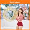 Transparent Fashionable Glitter Adult Swimming Ring Pvc 0.25 Thickness