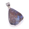 Natural Boulder Opal Gemstone 925 Solid Sterling Silver Gift Pendant 1.50" B7b96