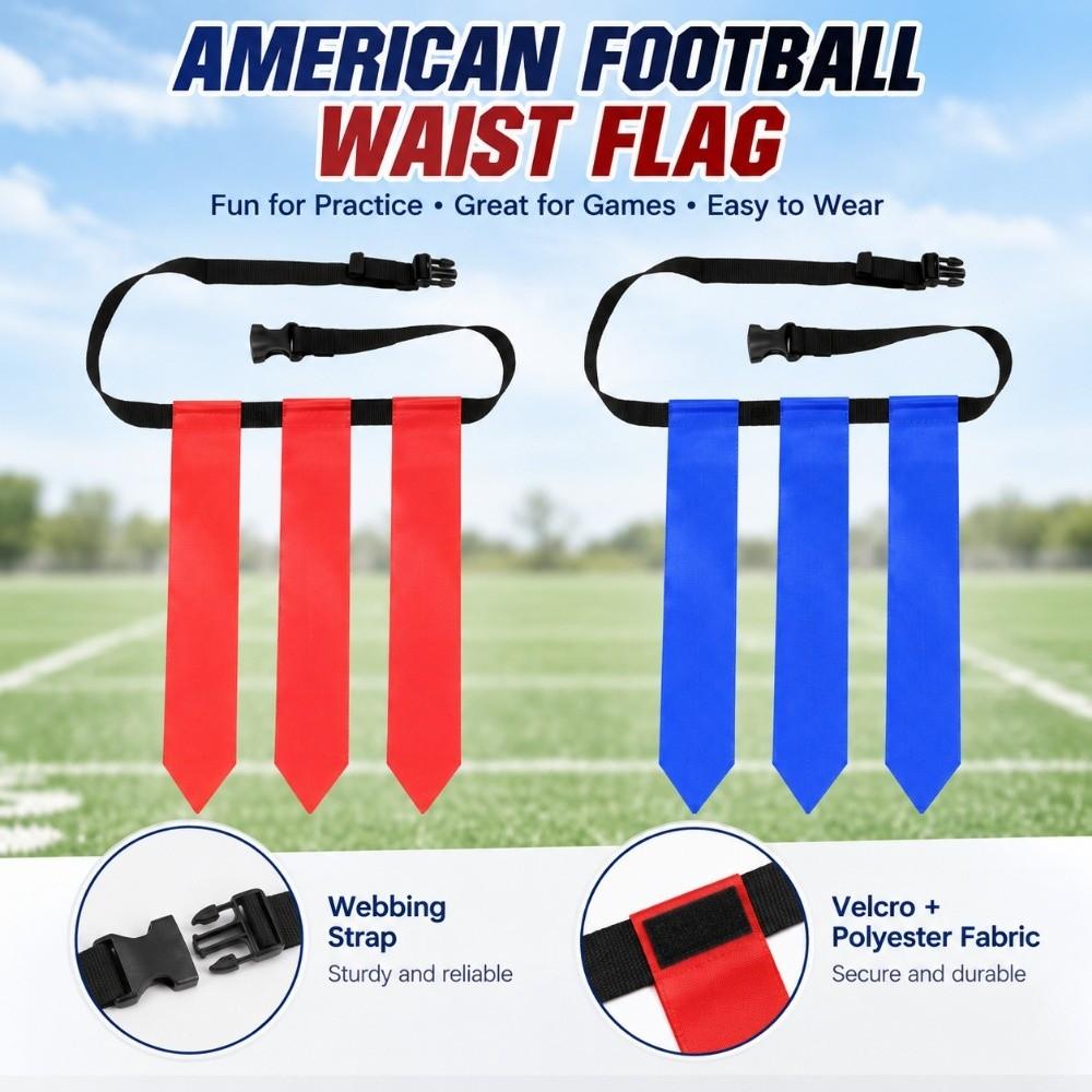 PVC American Football Waist Flag with Storage Bag Football Belt New Youth Football Waist Belt