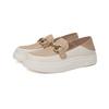 [Cowhide] Golden Yunle Fu Shoes with Thick Sole and Color Matching Single Shoe Metal Buckle Commuting Women's Shoes