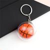 Authentic Basketball Shaped Acrylic Keychain Large Fashionable Accessory For Sports Gears Enthusiasts And Casual Style