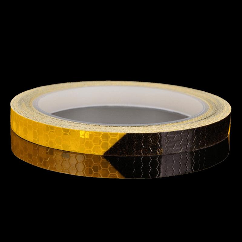 

8 м/рулон Велосипедная безопасность Мотоциклетный шлем Светоотражающая лента Сделай сам Автомобильный скутер Аксессуар ПВХ Светоотражающие Светящиеся наклейки оранжевый/белый