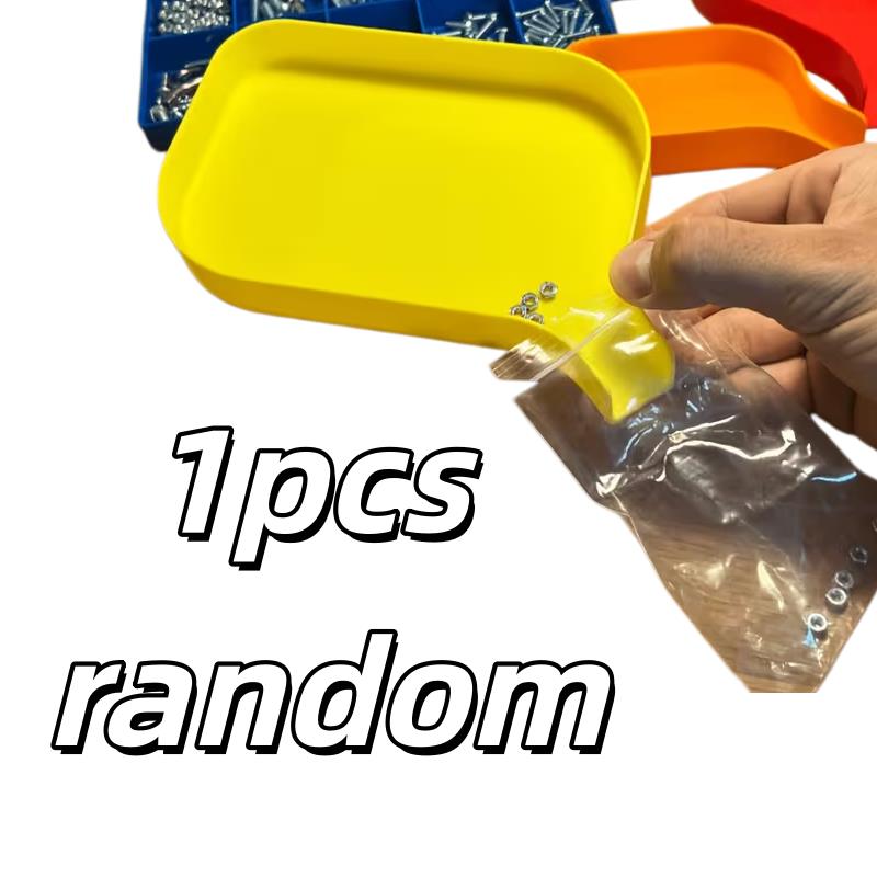 

1/2pcs random Tool Storage Funnel Tray – 5mm Raised Rim, Sealable Stopper, Prevents Spills, Crafting & Repair