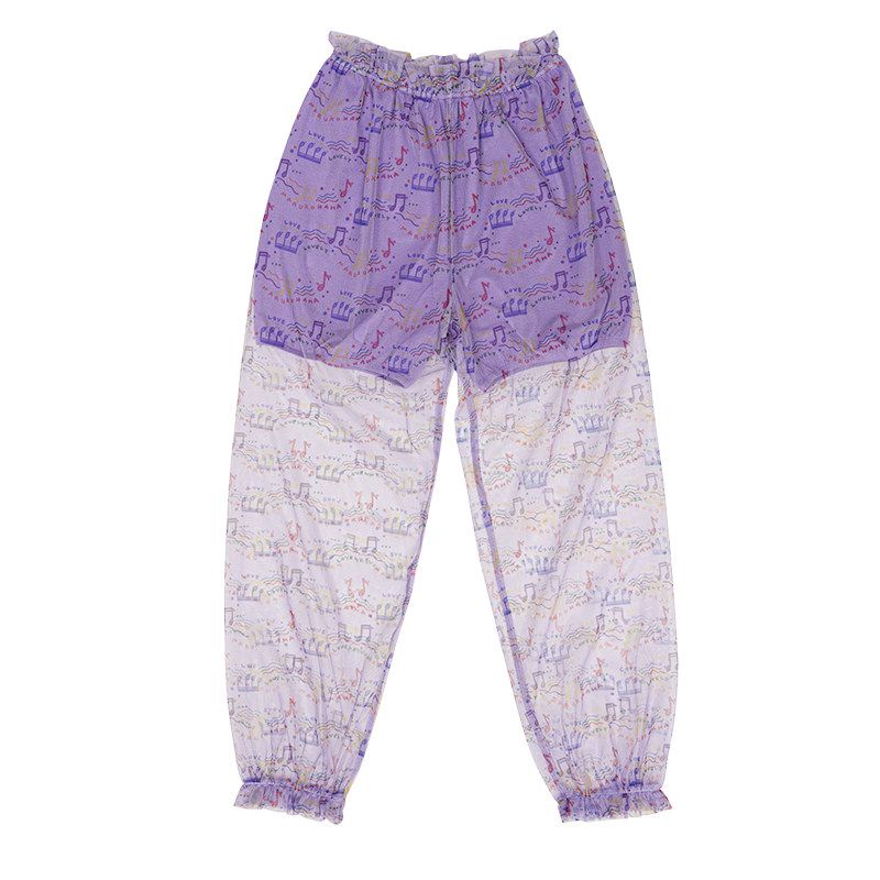 Toothpick Pills and Friends [Childlike Heart Full Graffiti] Original Full Printed Mesh Girls' Anti Mosquito Pants Trousers