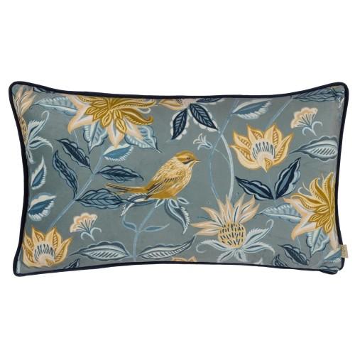 Evans Lichfield Chatsworth Aviary Velvet Piped Cushion Cover