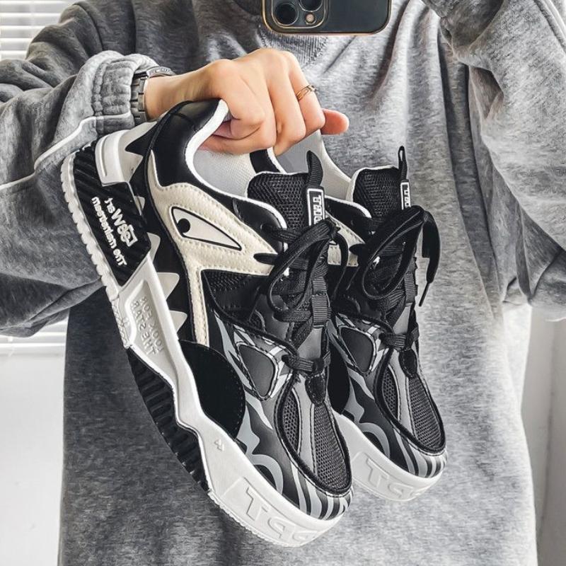 Casual Shoes for Men Wear-Resistant Fashion Breathable Comfortable Outdoor Platform Lightweight Round Toe Shoe