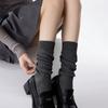 Socks Korean Style Pleated Bubble Socks Simple And Loose White Stacked Socks 2024