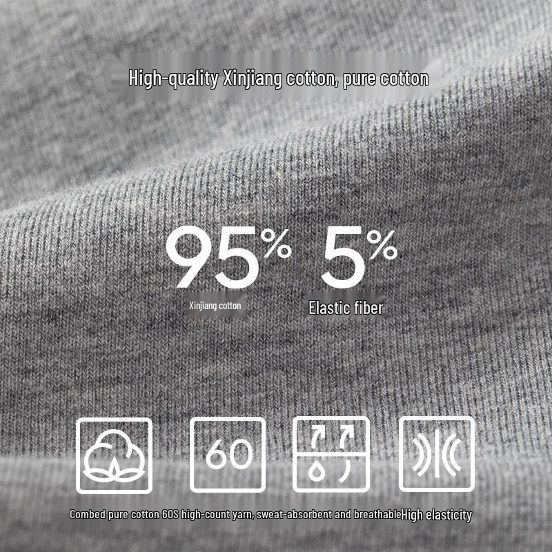 SEPTWOLVES Men's 60S Pure Cotton Breathable Boxer Briefs