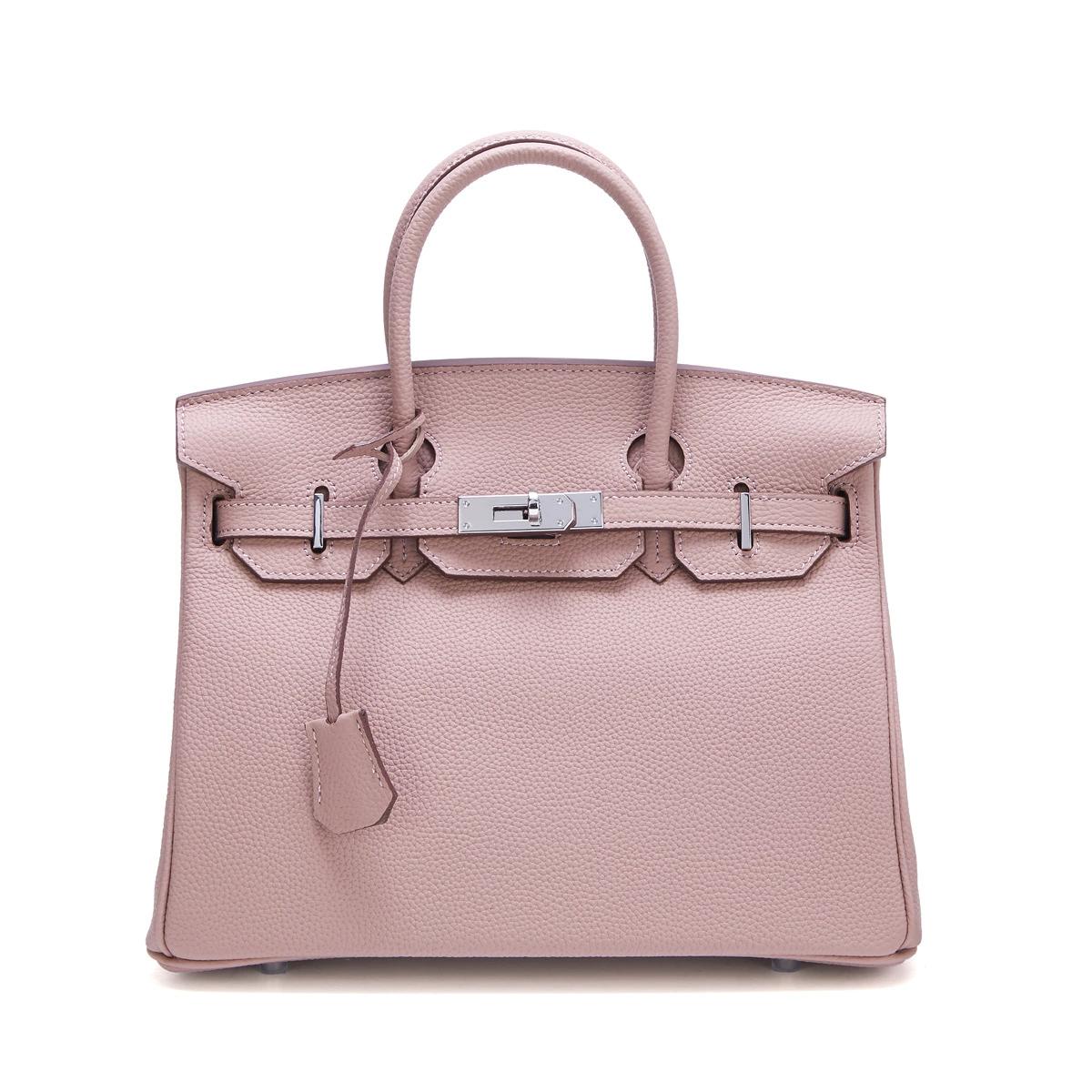 

Новая серебряная пряжка металлическая платиновая сумка из натуральной кожи большая вместительная ручная женская сумка с узором личи верхний слой коровьей кожи сумка через плечо 25x14x19cm светло-розовый