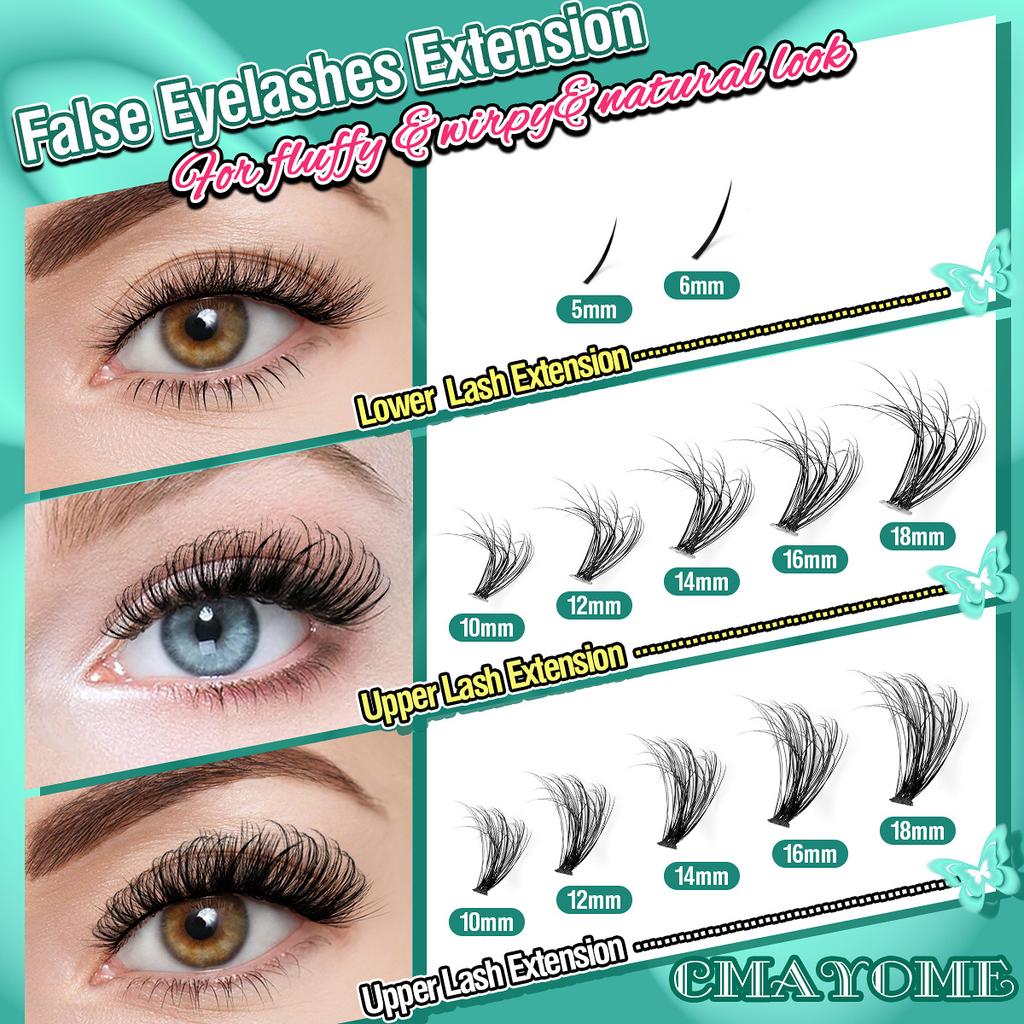 Diy Single Tuft Hair Mix And Match Eyelash Book Fairy Lower Eyelashes Natural Thick D Song Segmented False Eyelashes