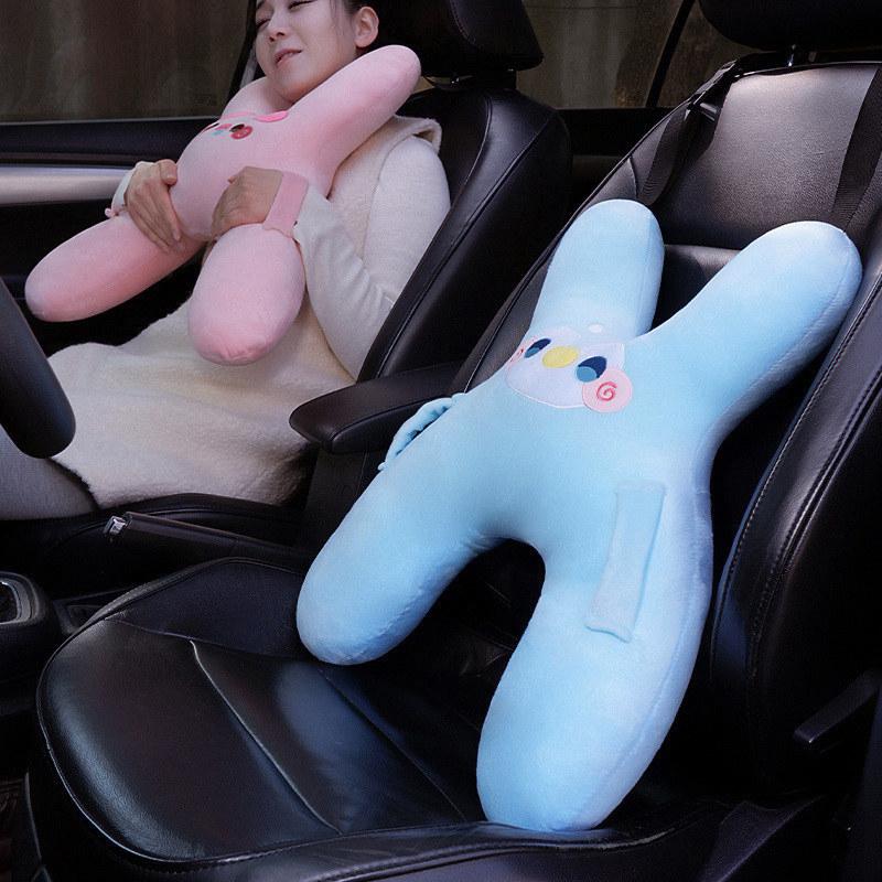 Cartoon Kopfstütze für Auto, Nackenkissen, Kindersitzgurt, Nackenkissen, Auto-Schlafartefakt, Schlafkissen