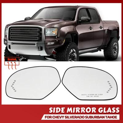 Sidospegelglas För Cadillac Escalade ESV Chevrolet Avalanche Silverado Suburban Tahoe GMC Yukon Vänster Höger Uppvärmd Bakre