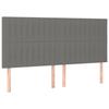 Maison Exclusive - Tête de lit Gris foncé 180 x 5 x 118/128 cm Tissu
