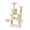 Velvet Cat Tree: Large Climbing Frame & Bed for Cats and Kittens, Space-Saving Design for All Seasons