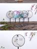 Ancient-Style Semi-Transparent Silk Round Dance Fan for Women's Hanfu