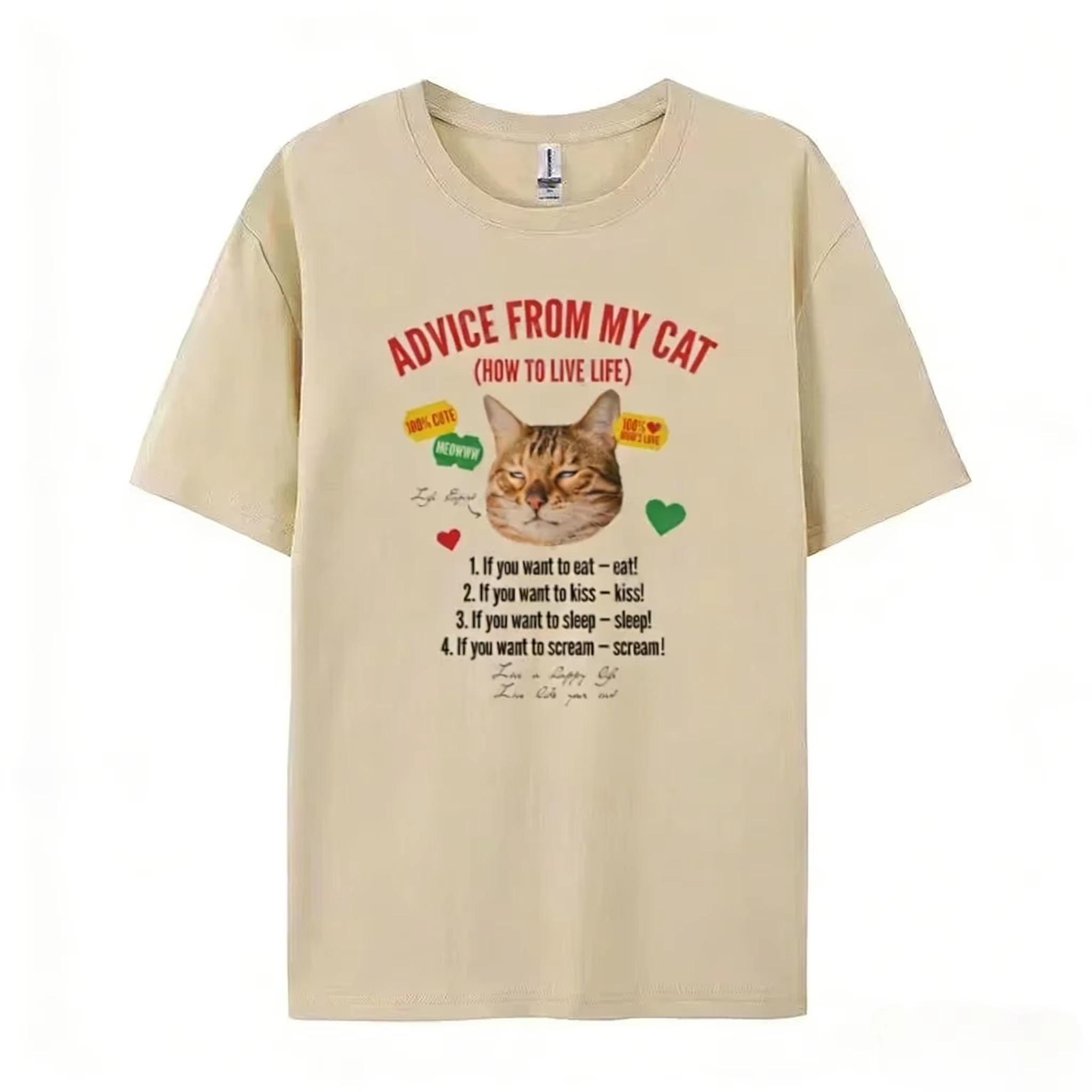 

Funny Kitten Print Women Tshirt Cute Funny Cat Graphic Tees Aesthetic Cat Mom Shirt Short Sleeve Fashion Female Clothing Y2k S