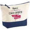 Makeup Bag - PLANETEE - Sports Coach Thank You Brilliant - Large Size - Cotton - HD Printing France