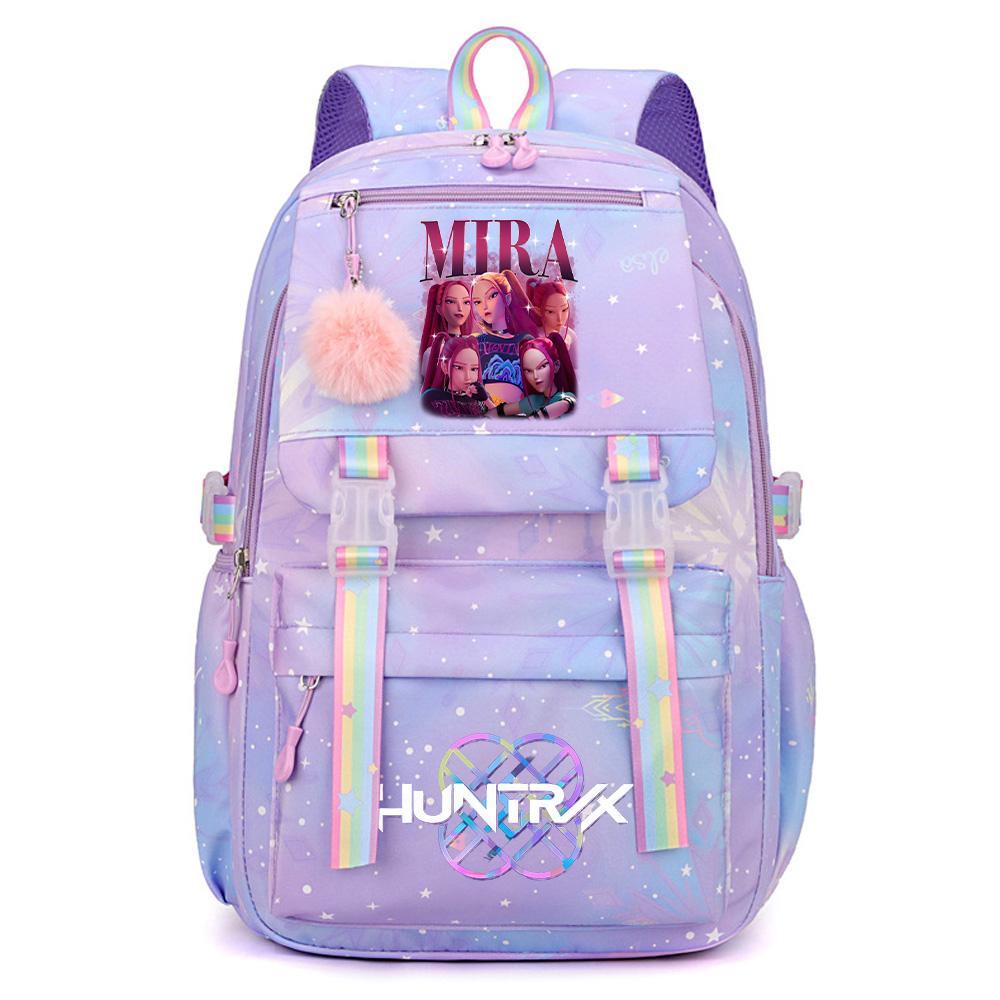 Anime Demon Hunters Printed Large Capacity Waterproof Backpack Teenger Student Schoolbag Bookbag Travel Bag