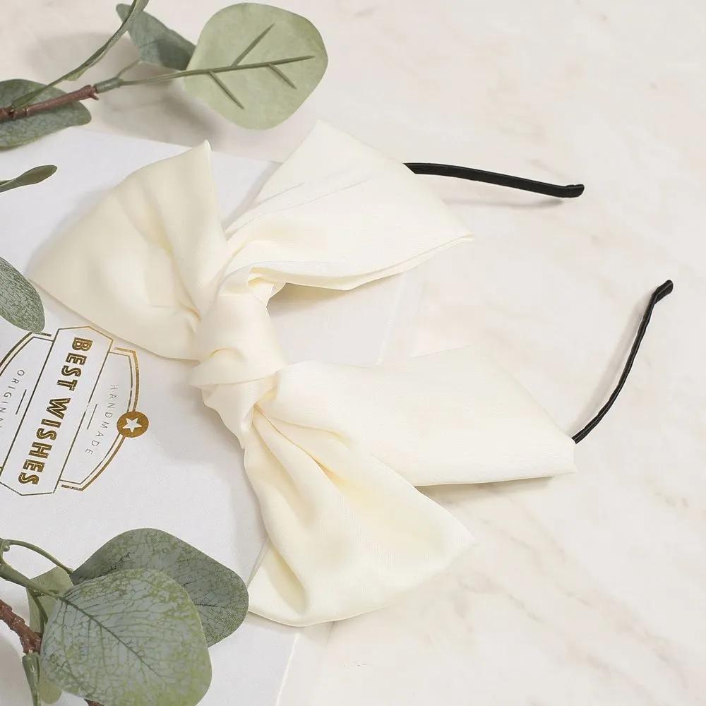 Daily Headband Designer Headband Angel Shushu Satin King Ribbon Hairband Ivory Ju Vidastory