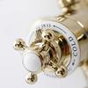 Bathroom Bath& Shower Faucet Set Thermostatic Wall Mounted Classical Gold Chrome Finished Rainfall Shower Faucet mixer set