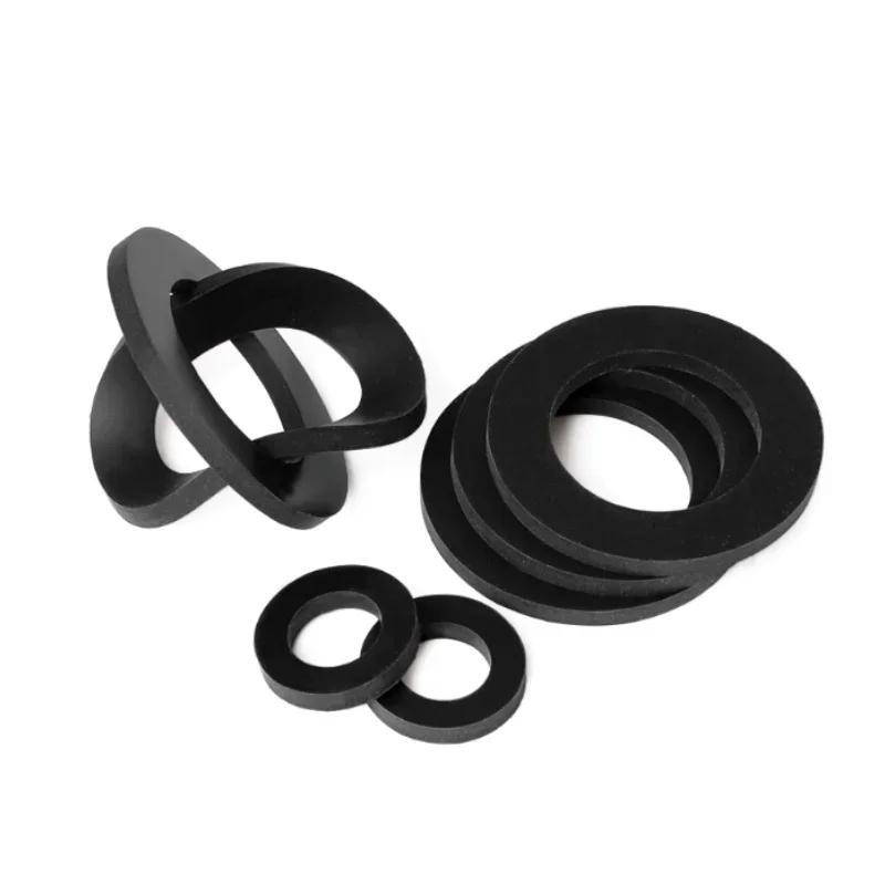 2-42mm Black Rubber Flat Washer / EPDM NBR Seal Gasket - Anti-Oil Waterproof O-Ring for Faucet Pipe & Water Hose