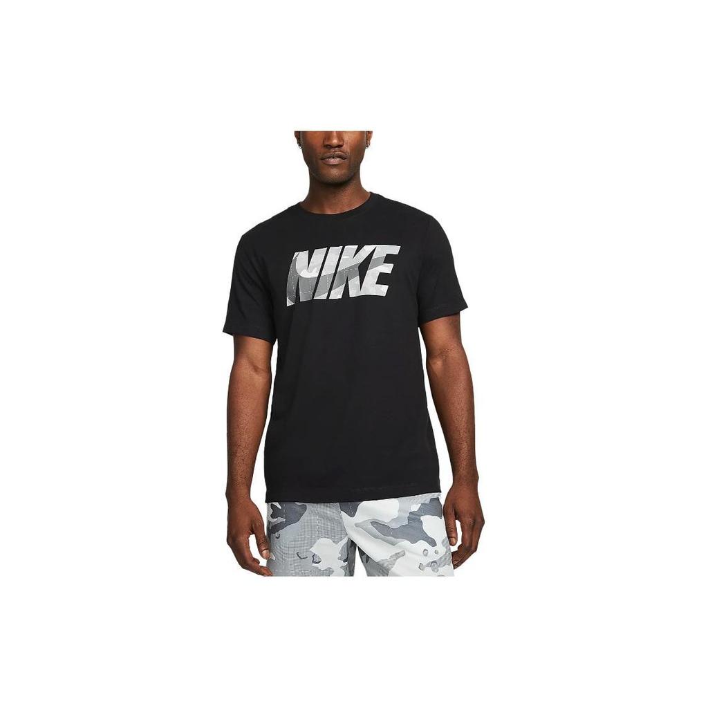 Nike Letter Logo Pullover Crew Neck Short Sleeve T-Shirt Men Tops Black DM5669-010
