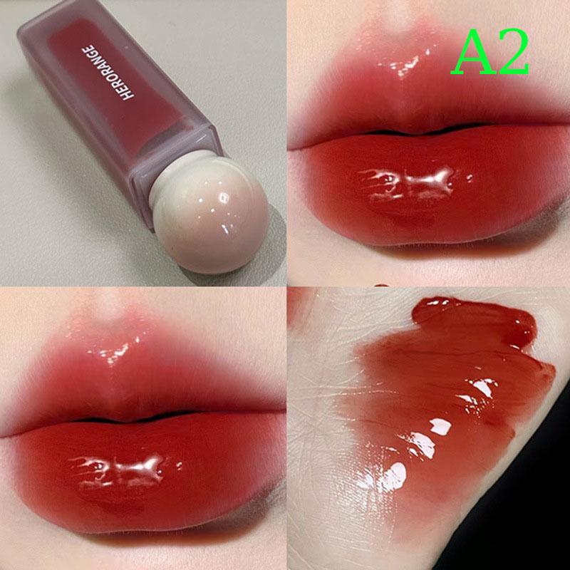 Herorange Mirror Lip Glaze — Long-Lasting Shiny Lip Gloss, Student-Friendly, Skin-Brightening Nude Lipstick