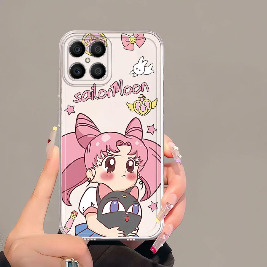 Soft Phone Cover Case for Honor X8b X8a X9a X7b X9b X8 90 Lite Sailor Moon Anime