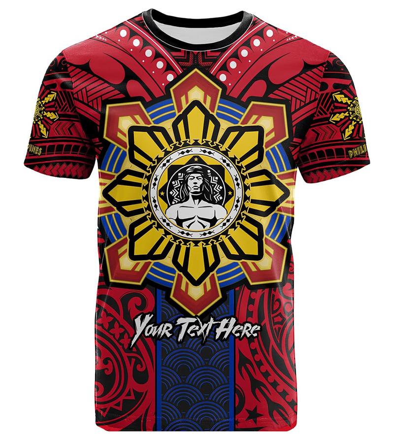 Nové 3D tričko s potiskem vlajky Filipín Erb Filipín Duchovní totem Grafická trička pro muže Vintage top
