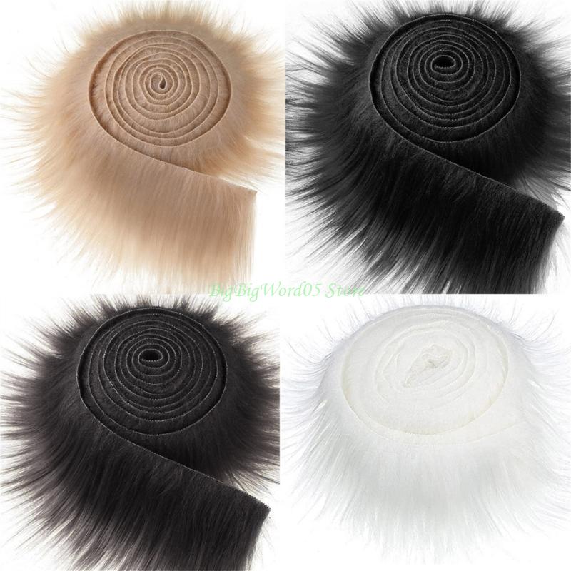 24TE Faux Fur Ribbon Tapes 4Pcs/Set Christmas Tree Skirt Gnome for Doll Beard Decor