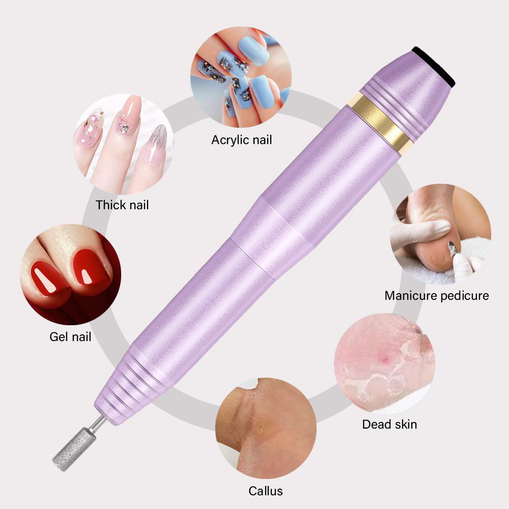 Professional Electric Nail Drill Machine Portable Nail Low Noise Cutters Mini Nail Drill Nails Polishing For Home Manicure Salon