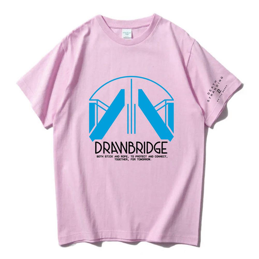 Drawbridge Design Graphic Tees Game DEATH STRANDING 2 ON THE BEACH T-shirt Unisex Streetwear Cotton Short Sleeve Mens Tee-shirt