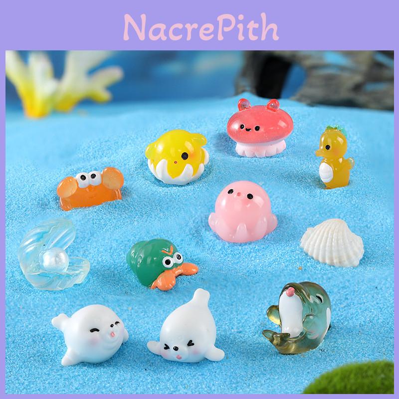 Adorable Mini Ocean Animal Resin Figurines Cute Marine Life Ornaments