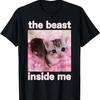 Funny Cat Meme Beast Inside Me Sarcastic Inappropriate T-Shirt