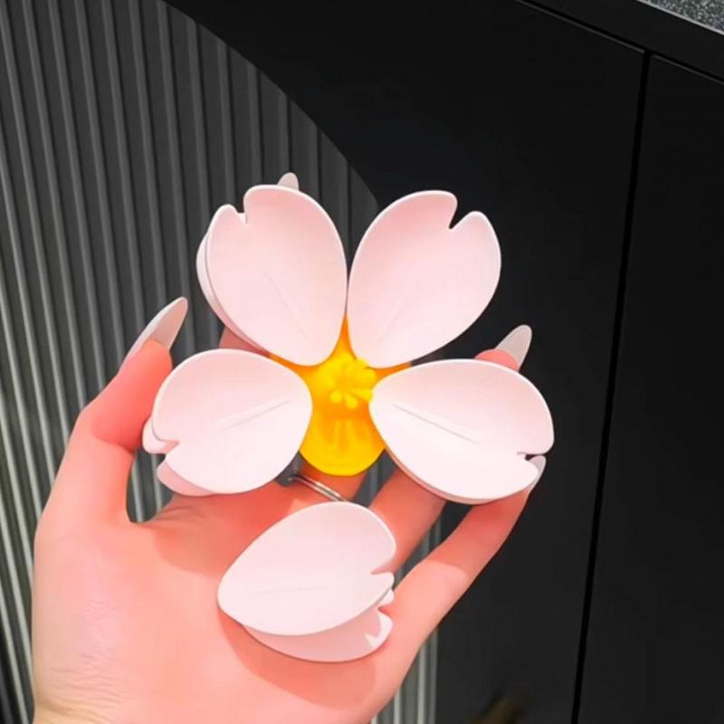 Sakura Magnetická sponka Kreativní kuchyňský gadget Multifunkční uzávěr na svačiny Skladování potravin Unikátní sponka ve tvaru okvětního lístku Roztomilý domácí magnet na lednici