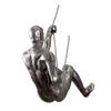 Unique Climbing Man Wall Sculptures European Style Abstract Character Pendant  Home Decor