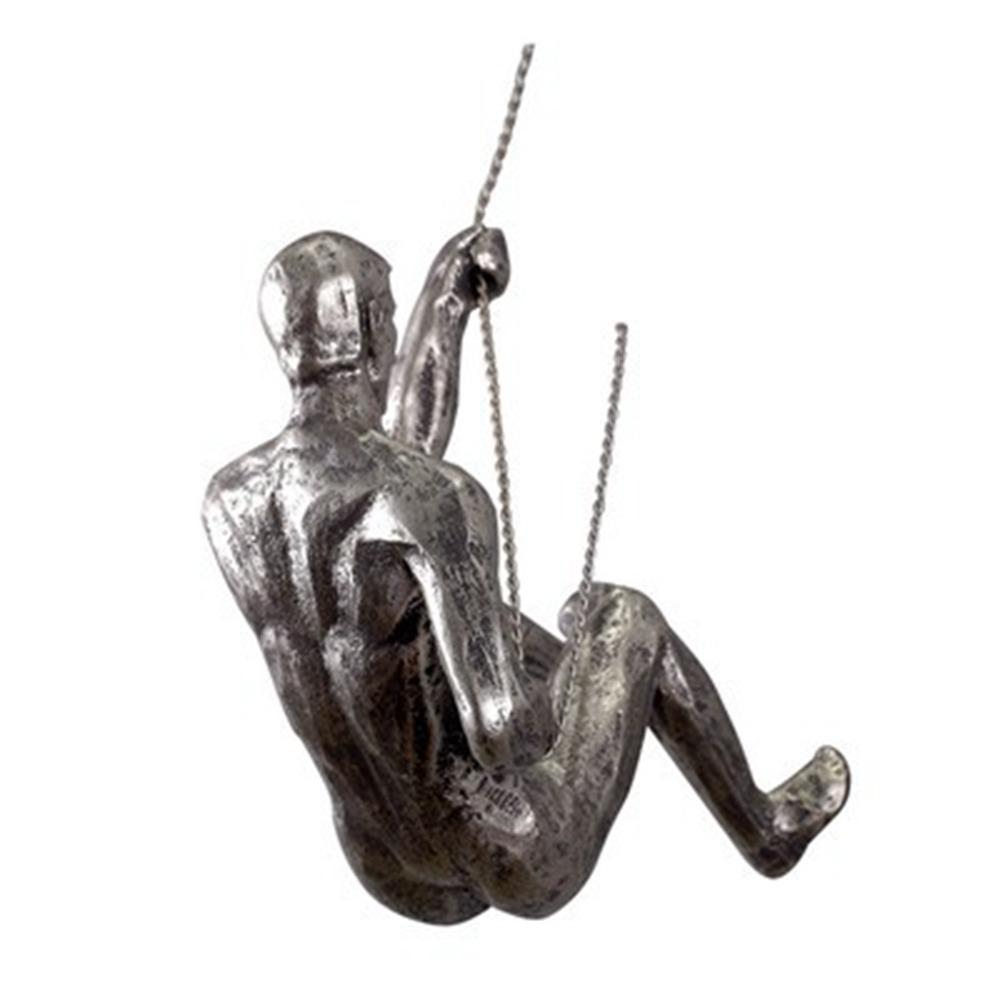 Unique Climbing Man Wall Sculptures European Style Abstract Character Pendant  Home Decor