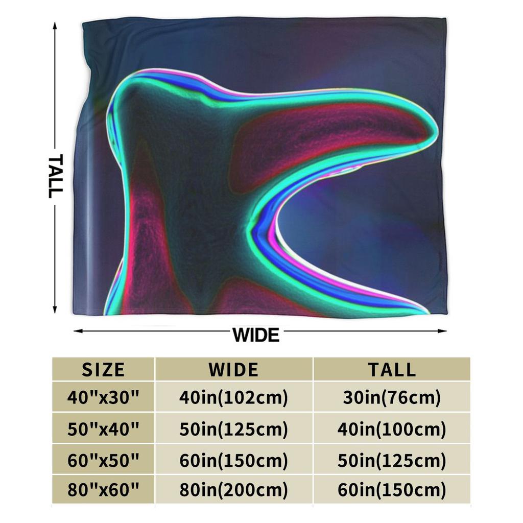 Colorful Xray Tooth Dental Art Design Personalized Soft Party An UltraSoft Micro Fleece Blanket