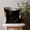 Black and White Pop Hip Hop Rapper PAC Pillow Cushion Cover Pillowcase Living Room Sofa Home Decor Customized