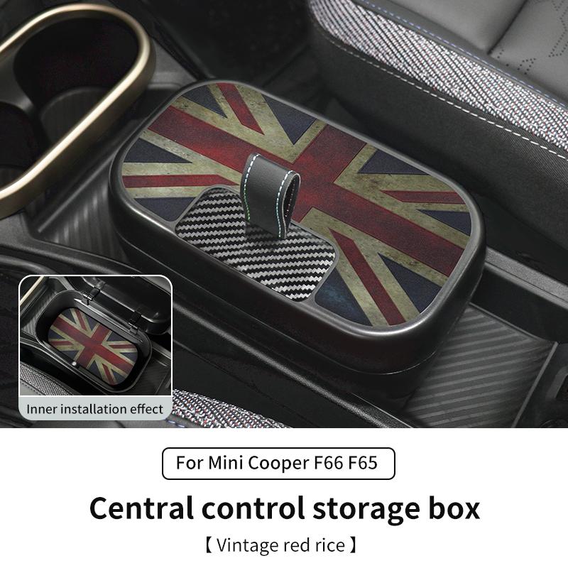 Central Control Storage Box For BMW Mini Cooper F65 F66 2024 2025 Central Armrest Storage Box Car Accessories