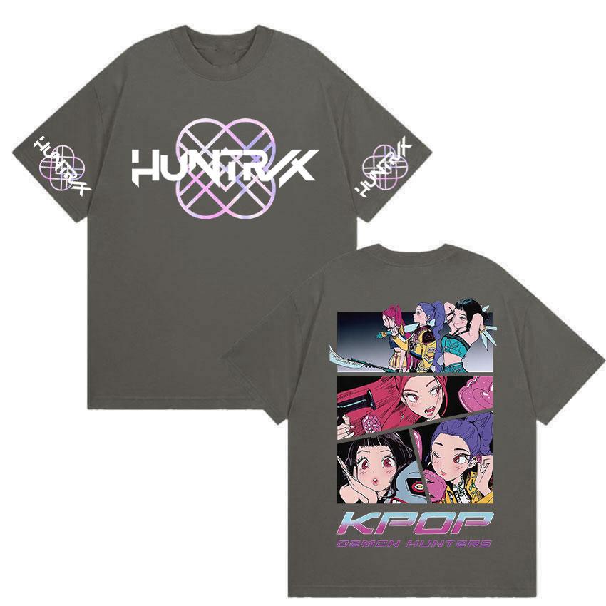 Limited Demon Hunters 2025 K-pop Film Graphic T-Shirt Men Women Clothing Tide Oversized T Shirt Fashion High Quality Cotton Tees