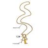 Stylish Symbol and Boot Pendant Necklace Stainless Steel with Glittering Stones Chain Necklace Suitable for Fashion Lady
