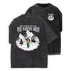 Vintage Washed Printing Men  Clothes Fashion Loose Tops Creativity Casual T Shirt Pattern Loose Tshirts Couple  Y2k Top