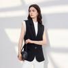 Women's Business Casual Lapel Cardigan Vest & Shirt Set