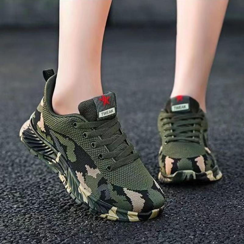 Mesh Camouflage Sneakers Summer Lightweight Breathable Casual Shoes Outdoor Non-slip Wear-resistant Hiking Shoes Designer Shoes