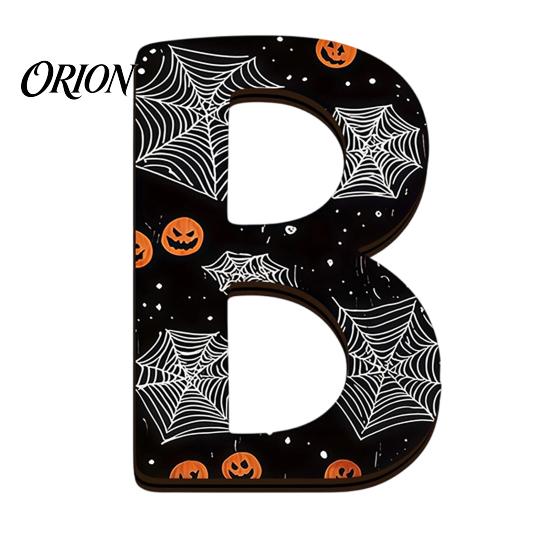 Customizable Halloween Letter Set Wooden BOO Ornaments, Lettering Decorations, Rustic Bat Pumpkin Ghost Playful Desktop Decorations Table Signs