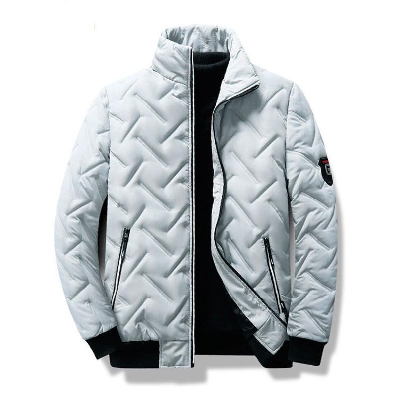 New Men's Jacket Autumn and Winter Cotton-padded Clothes Trendy Short Stand-up Collar Light Cotton-padded Clothes