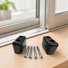 Screw-Mount Sliding Door Stop Parts, Black Plastic Replacement Bumper Cap for Closing Area Repair, Home Care, and Contact Control, 2 Set