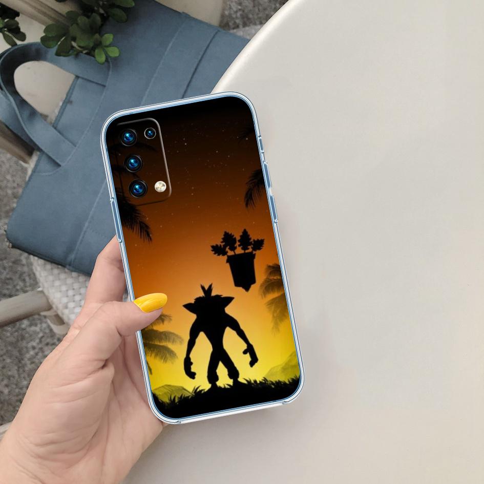 AQ31 Crash Bandicoot Soft Shell Transparent Phone Case for Motorola Moto G7 G8 G9 G84 G85 G73 G24 G15 Z2 Play Power Plus